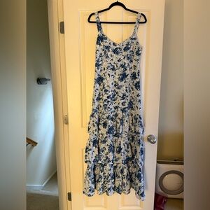 Abercrombie & Fitch Drama Ruffled Tiered Gown, Size M